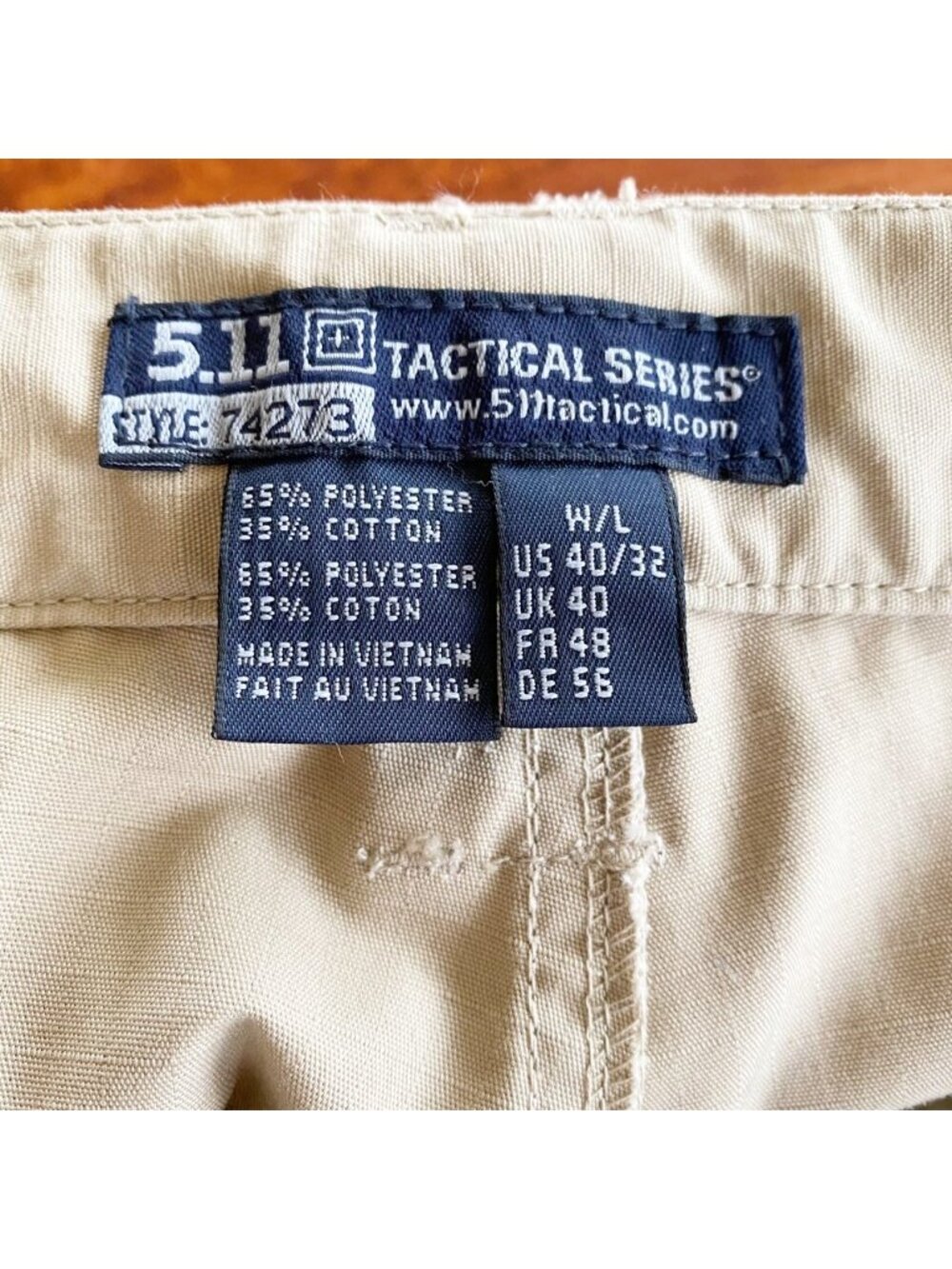 5 11 Tactical Pant Mens 40 x 32 Levis Pro Cargo Pants Ripstop 74273 Tan - Picture 5 of 6